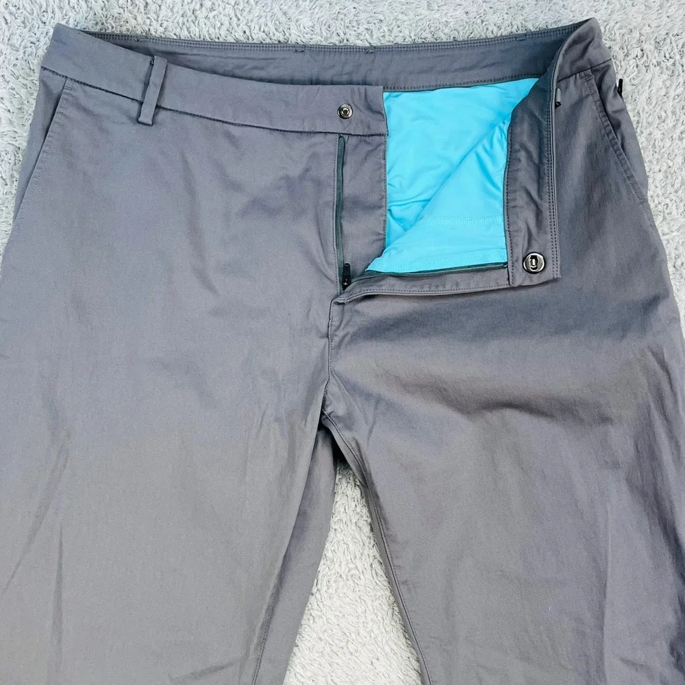 Birddogs‎ Men's Gray Stretch Khaki Pants 36x34 Built-In Liner Boomstick 5-Pocket